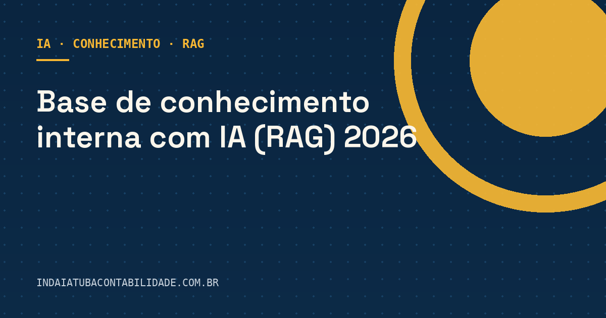 Base de conhecimento interna com IA (RAG) 2026