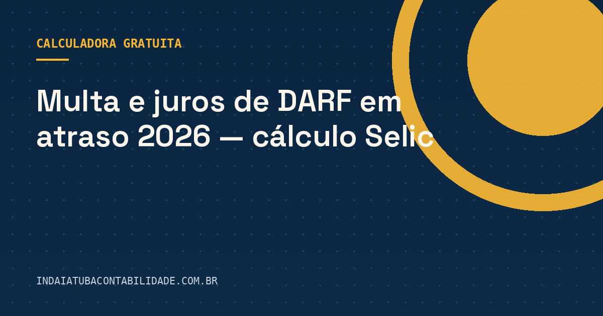 Multa e juros de DARF