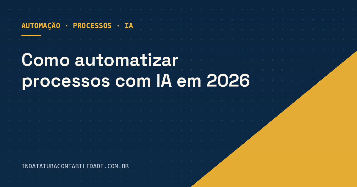 Como automatizar processos com IA em 2026