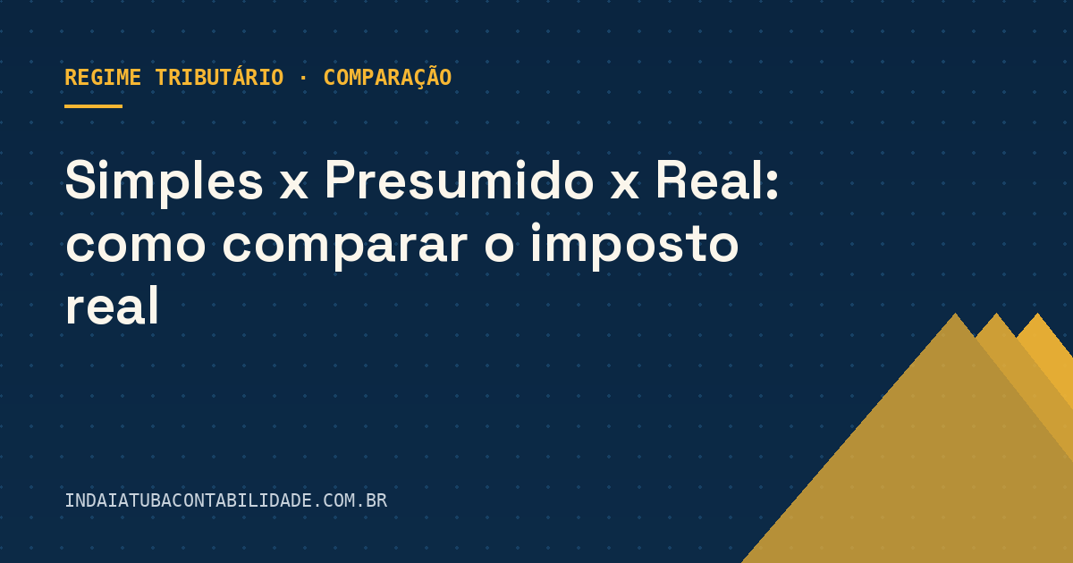 Simples x Presumido x Real: como comparar o imposto real