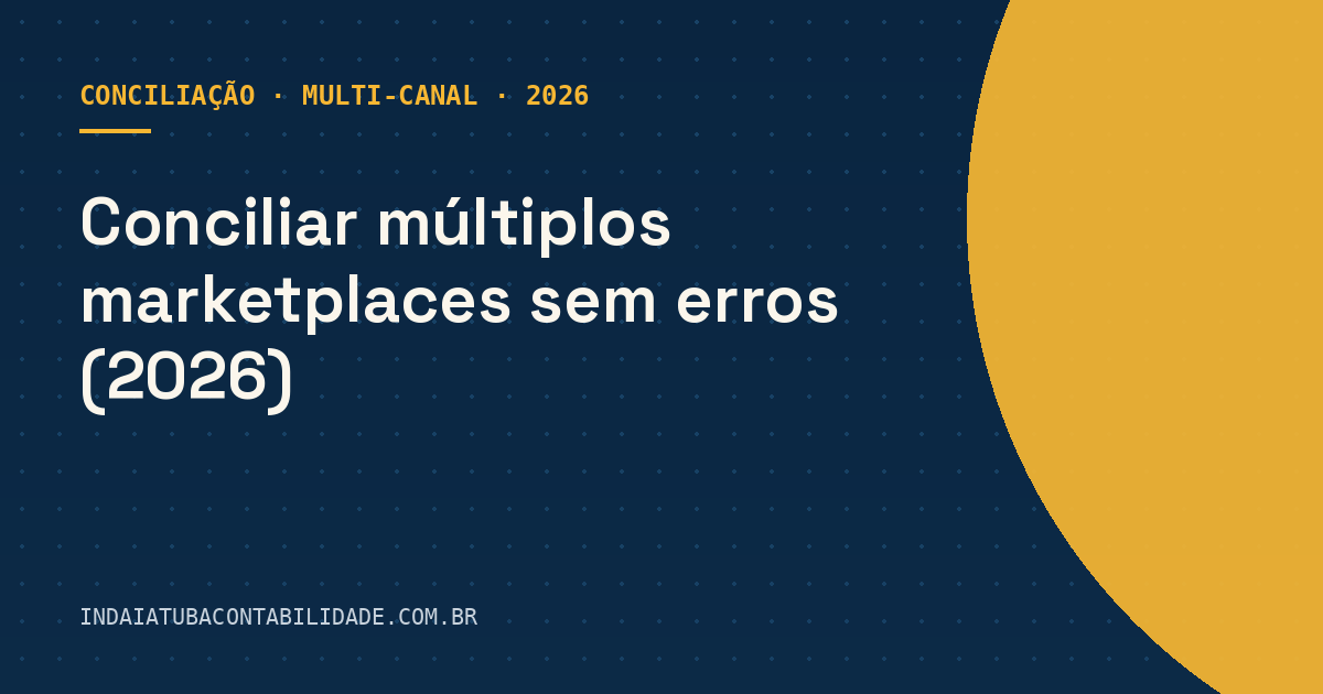 Conciliar múltiplos marketplaces sem erros (2026)