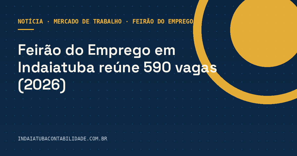 Feirão do Emprego em Indaiatuba reúne 590 vagas (2026)
