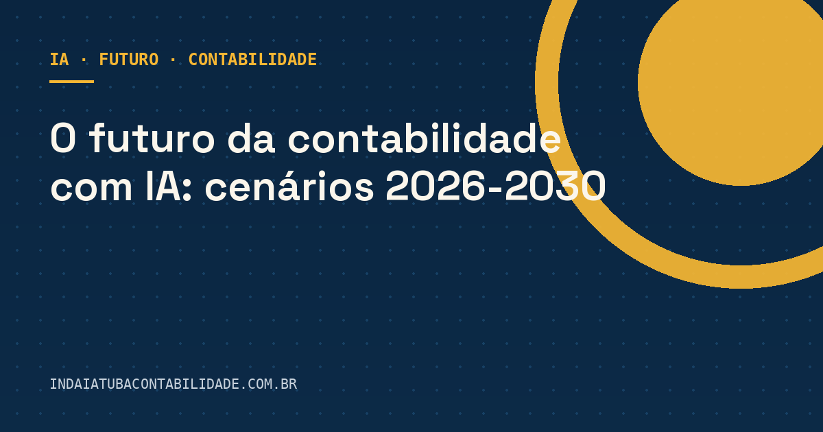 O futuro da contabilidade com IA: cenários 2026-2030