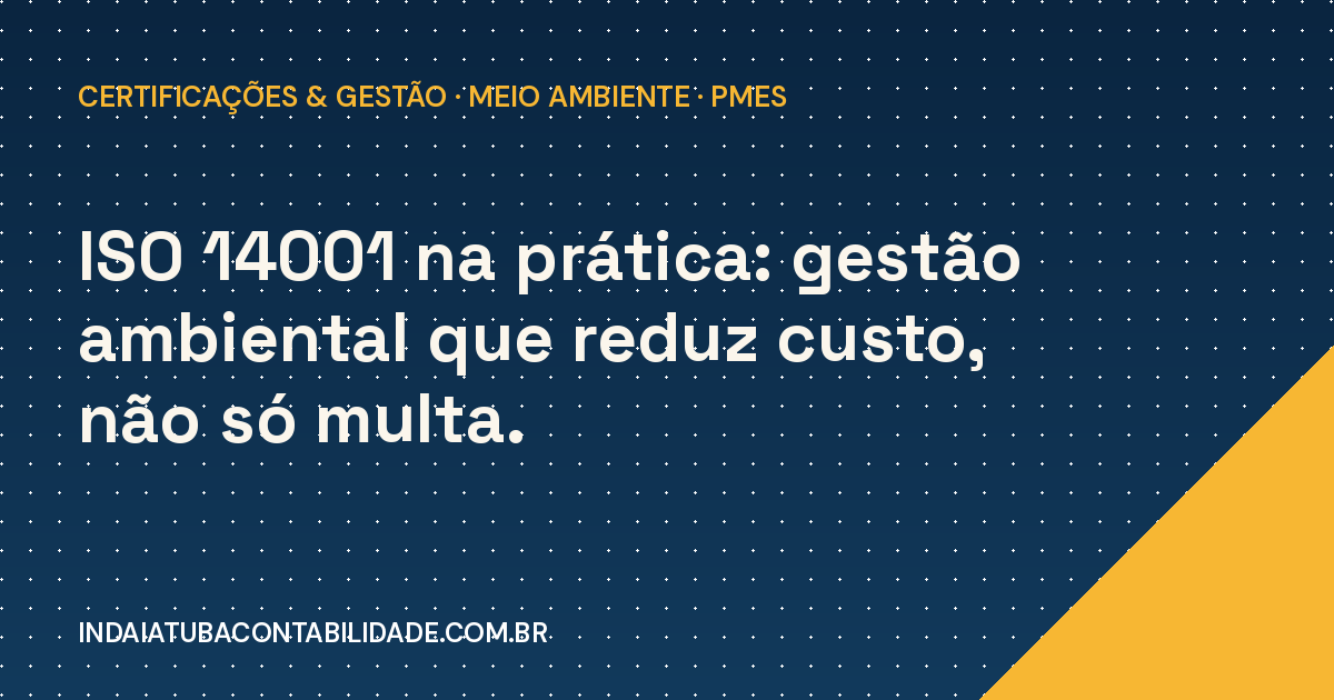 ISO 14001: gestão ambiental para empresas