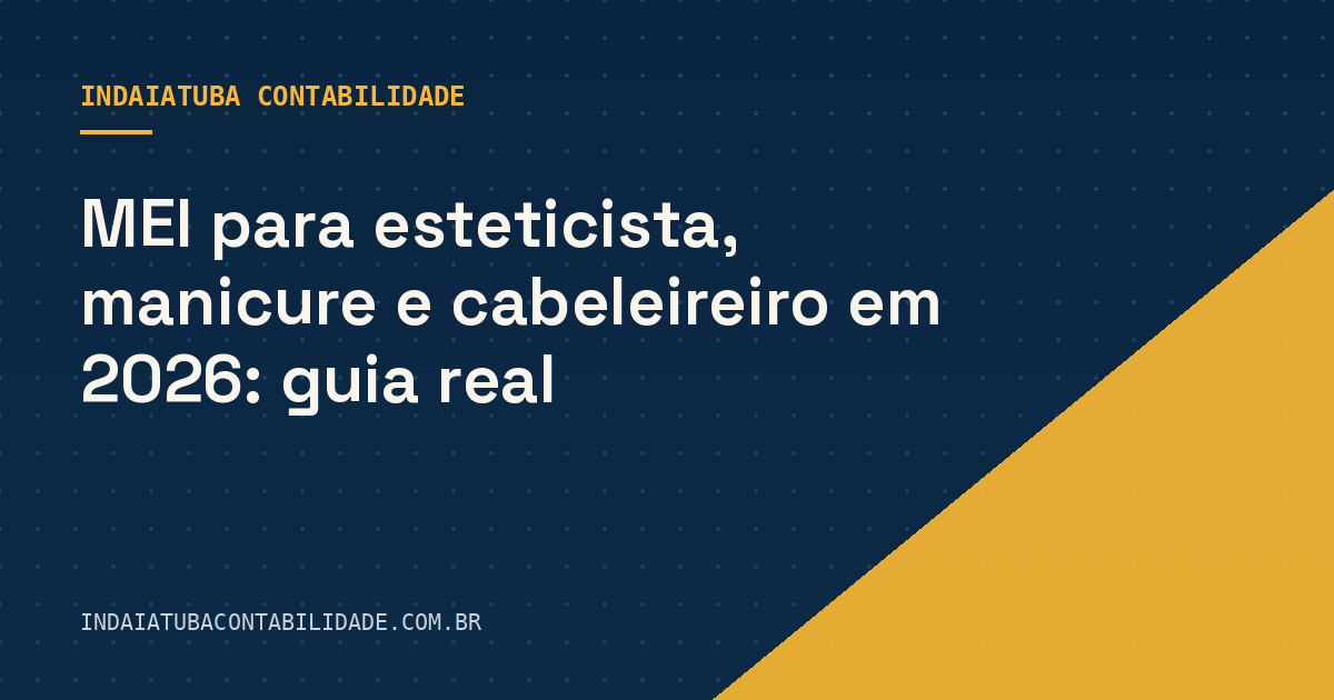 MEI para esteticista, manicure e cabeleireiro em 2026: guia real