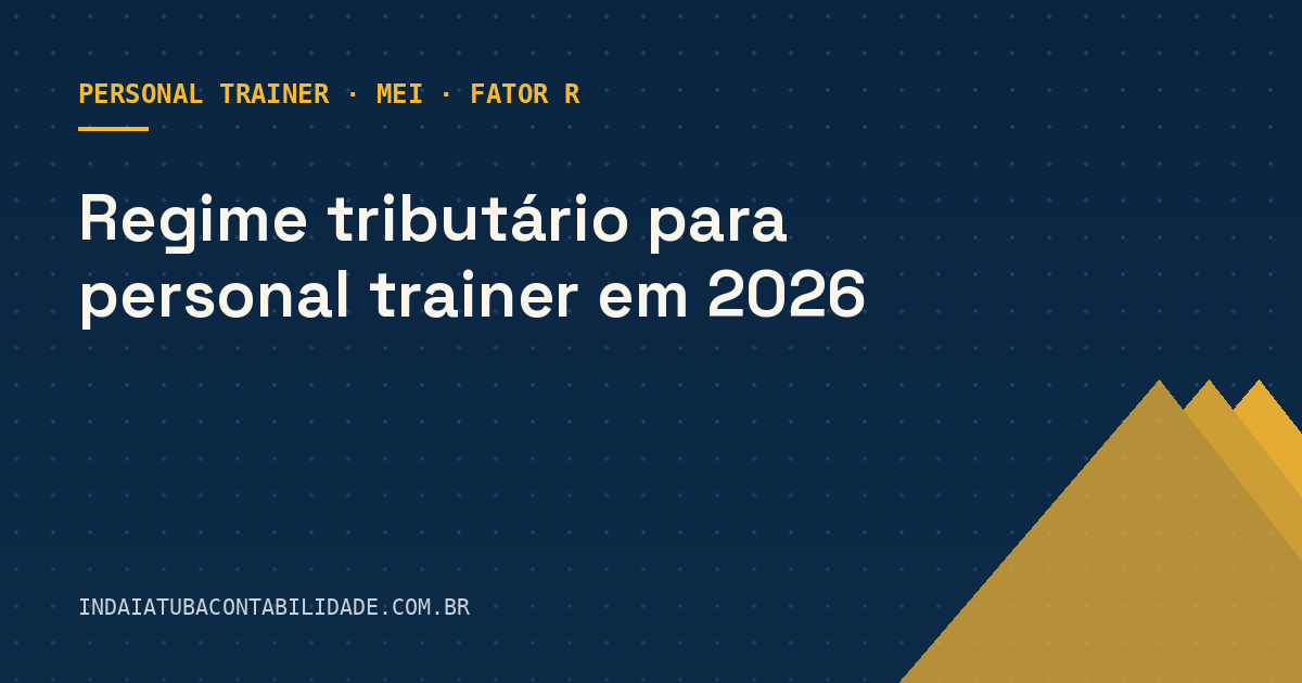 Regime tributário para personal trainer em 2026